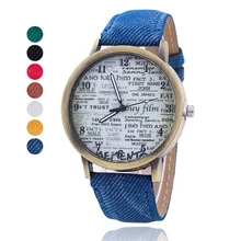 watches Women Men Unisex Fashion Vintage Casual Quartz Analog Sports Denim Fabric relogio masculino News Wrist Watch Horloges