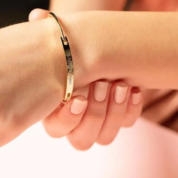 

3UMeter Personalize Engraved Bracelet Plating Gold 925 Bar DIY Initial Name Bangle Bracelet Women Jonc Bracelet for Etsy eBay