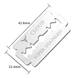 Шт. 10 шт. Нержавеющая сталь двойной край лезвия Детская безопасность бритвы Борода волос резка бритья острее филировочное лезвие картридж