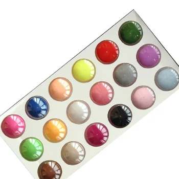 

2020 New Pro 18 pcs Colored acrylic Powder Base Nail Art Tool For 3D Tips Building