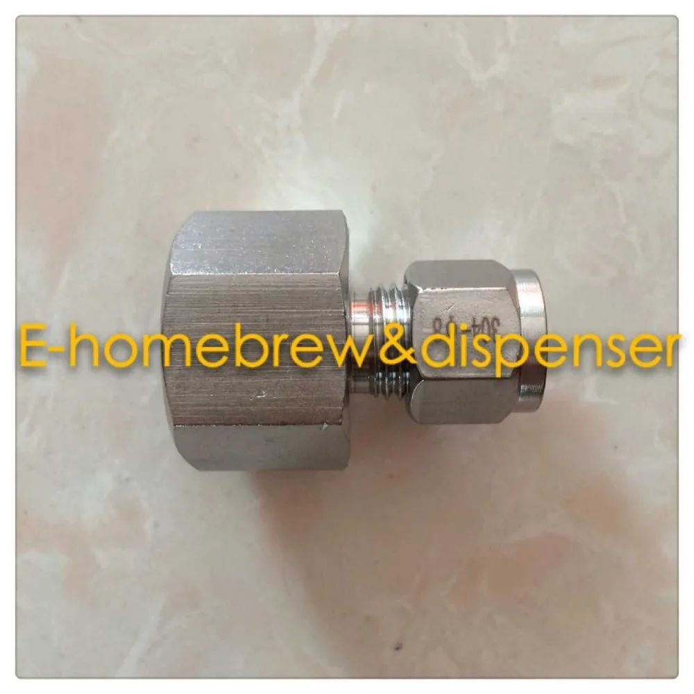 

Free shippping food grade 304 stainless steel ferrule connector ,Female 5/8G,For 9.5mm OD stainless steel pipe