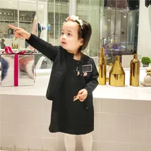 Г.; весеннее платье без рукавов для малышей; милое стильное платье трапециевидной формы черного цвета для маленьких девочек; Однотонный пуловер; детская одежда для девочек