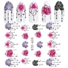 1 pièces Curseur autocollant d'ongle Gradient Lotus Stickers Violet fleurs grimpantes Conceptions Pour nail art Filigrane Tatouage Décorations TRSTZ633-608 ► Photo 3/6