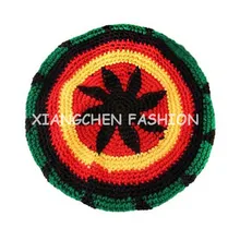 Rasta берет серии ручной работы вязаные крючком ямайский Rasta хип-хоп шляпа унисекс зима теплая шапочка Берет Кепки