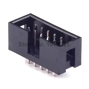 

10PCS DC3-10P 10Pins Simple Croissants JTAG Spacing 2.54mm Connector JTAG ISP Plug