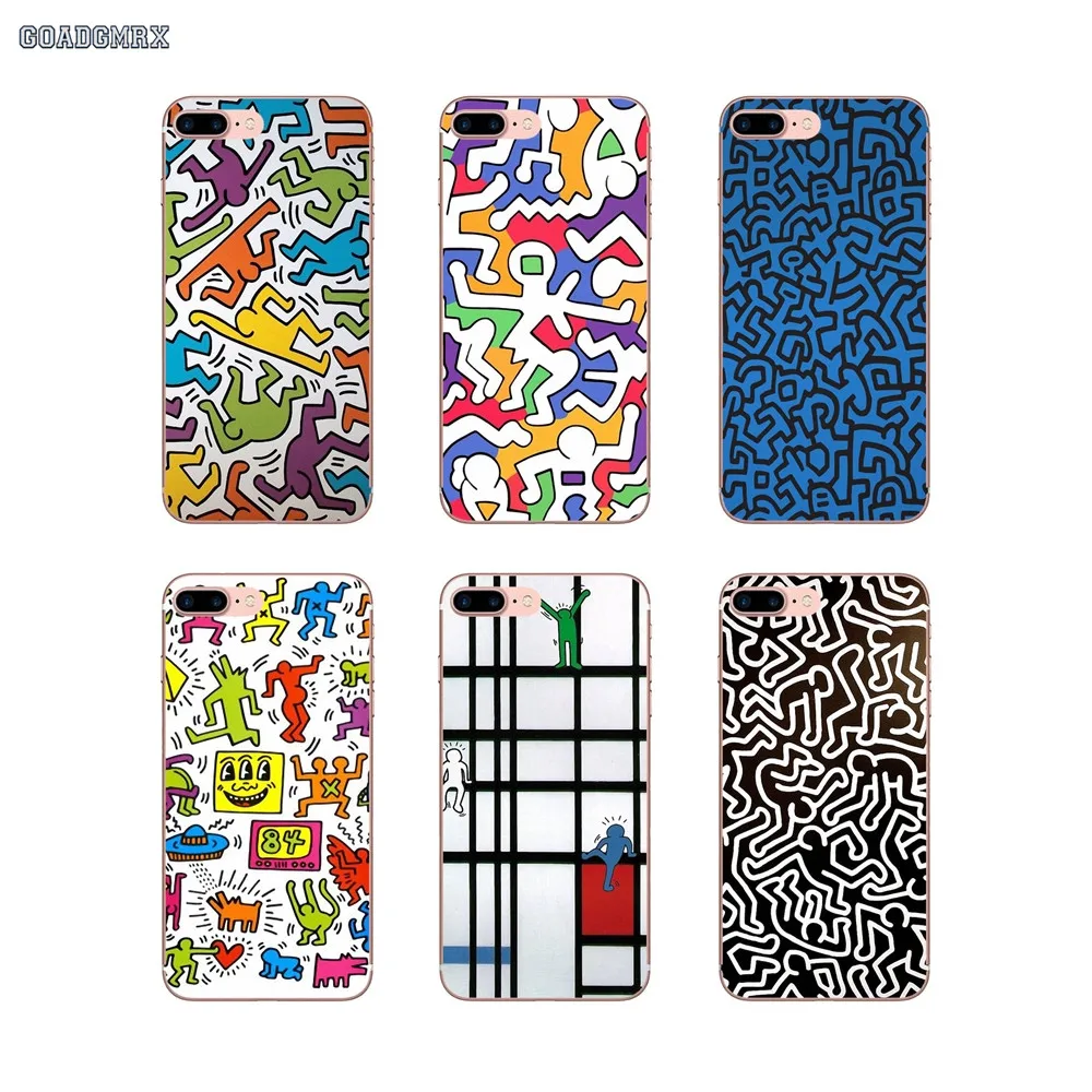 Soft Shell Covers Keith Haring Silicone For Xiaomi Redmi 3 3S 4 16G 32G 4A 4X Note 5 5A Pro Mi 4I 4C 5S 5X 6 6X Max 2 | Мобильные