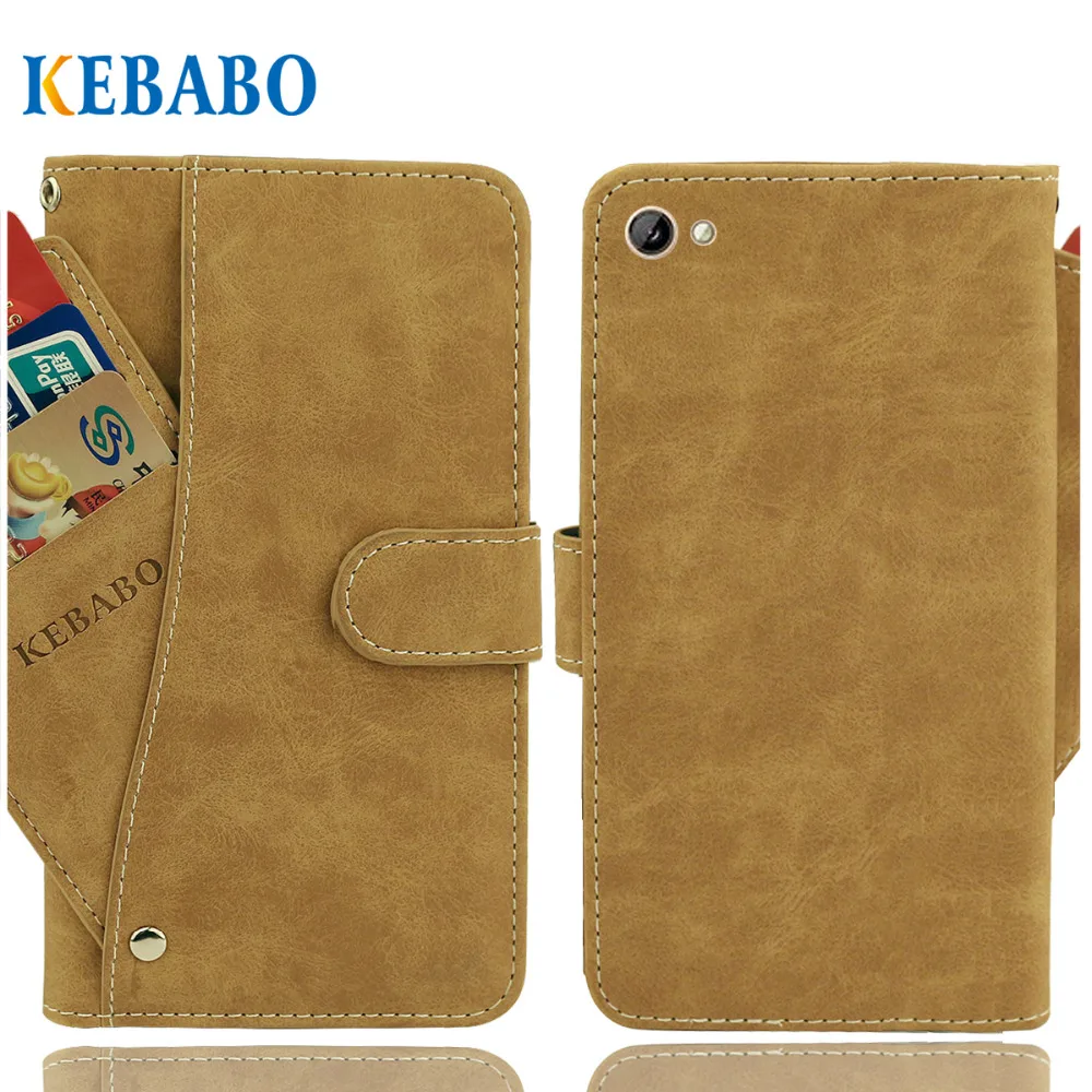 

Vintage Leather Wallet BQ BQ-5012L Rich Case 5" Flip Luxury 3 Front Card Slots Cover Magnet Stand Phone Protective Bags