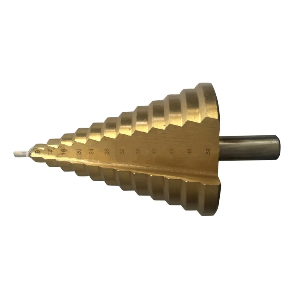 Krokové vrtáky 4-52 mm pro kovoobrábění Hliníkové titanové frézy pro kovový vrták Kužely na dřevo Nástroje na dřevo HSS Vrták