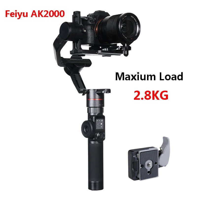 Feiyu AK2000 3-осевой шарнирный стабилизатор для sony Canon 5D Panasonic GH5 GH5S Nikon беззеркальных и однообъективного цифрового зеркального Камера