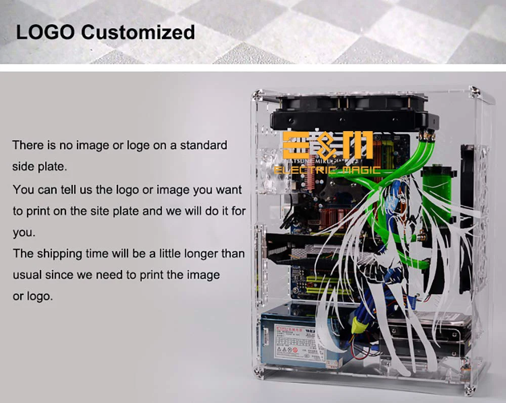 transparente para atx matx micro mini itx