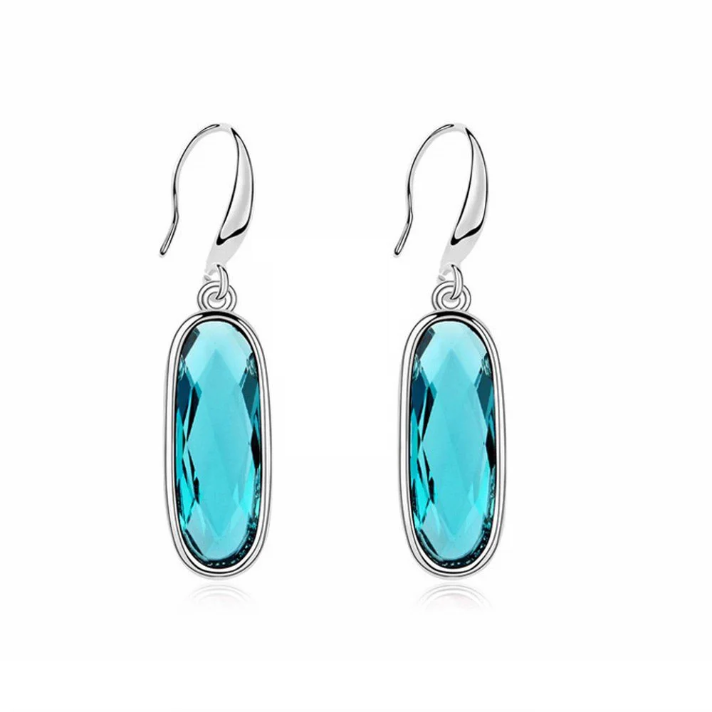 

2017 New arrival charming crystal drop earrings with Crystals from swarovski for Valentine's Day gift Bijoux wholesale