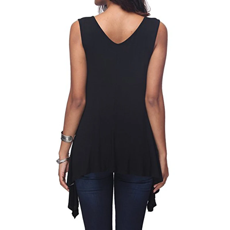 Summer Women Sleeveless Cross Vest V Neck Casual Holiday Blouse Tops T-shirt New