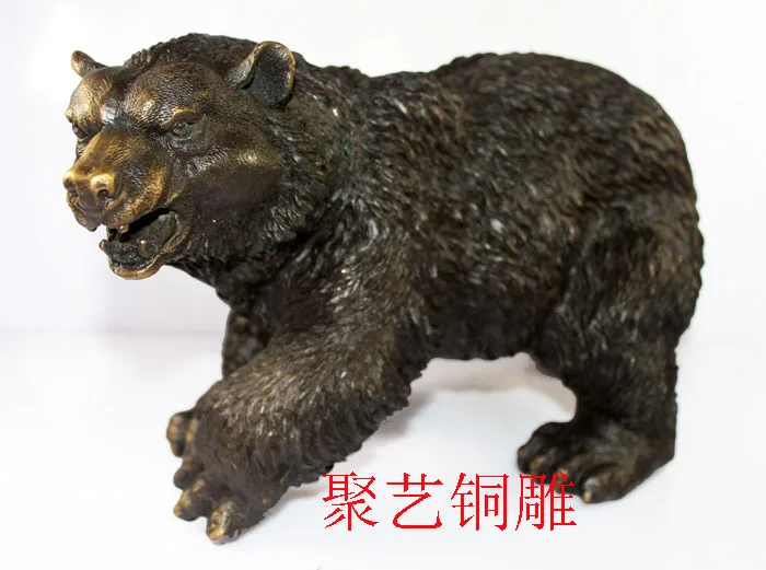 

Bronze statue copper polar bear decoration copper bear Bronze black bear crafts