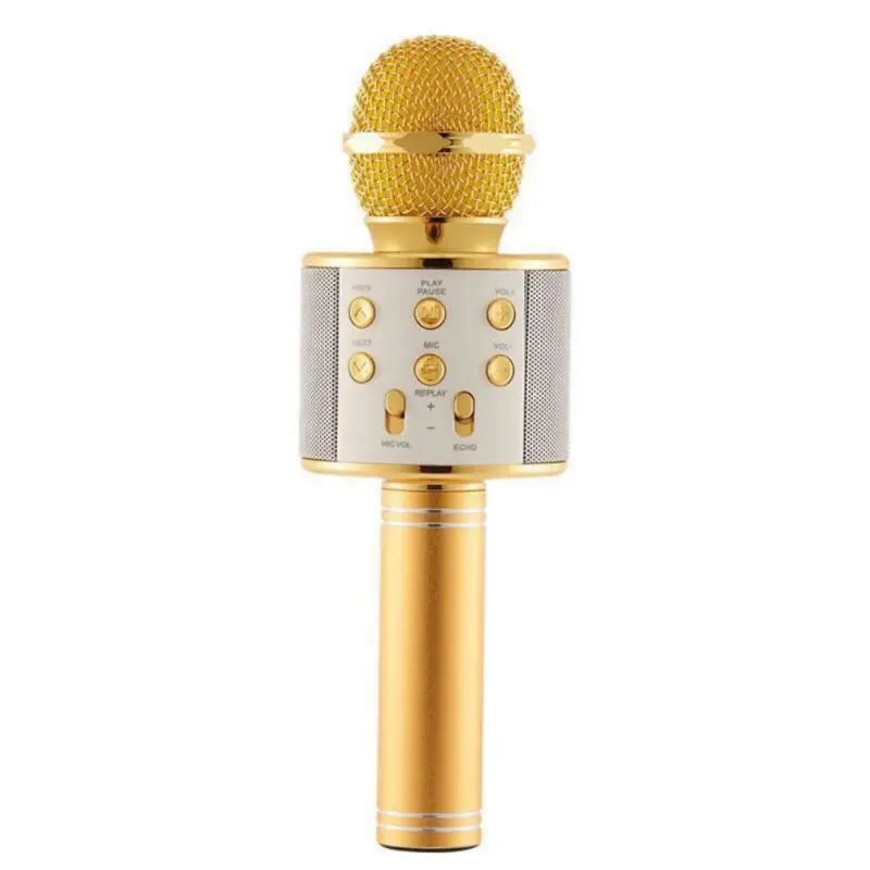 Original WS 858 Wireless Bluetooth Condenser Magic Karaoke Microphone
