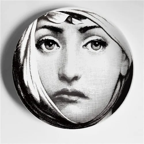 6/7/8 Дюймов Мода из Милана, Fornasetti таблички дома декоративная тарелка Декор на стену посуда арт фарфоровое блюдо украшение дома - Цвет: 15