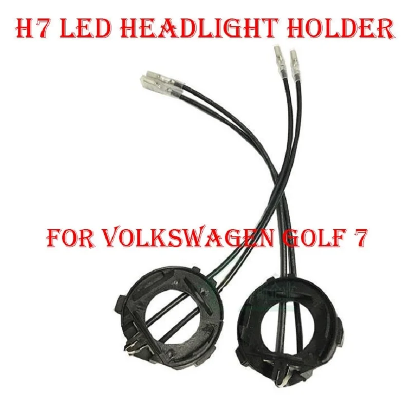 2PCS H7 LED Headlight Conversion Kit Bulb Holder Adapter Base Retainer