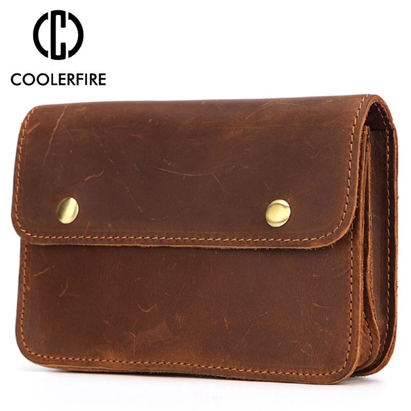

Fashion Men Business Casual Long Wallets High Quality Clutch Bag Large Capacity Waist Pack Genuine Leather Wallet For Men PJ057