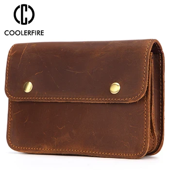 

Fashion Men Business Casual Long Wallets High Quality Clutch Bag Large Capacity Waist Pack Genuine Leather Wallet For Men PJ057