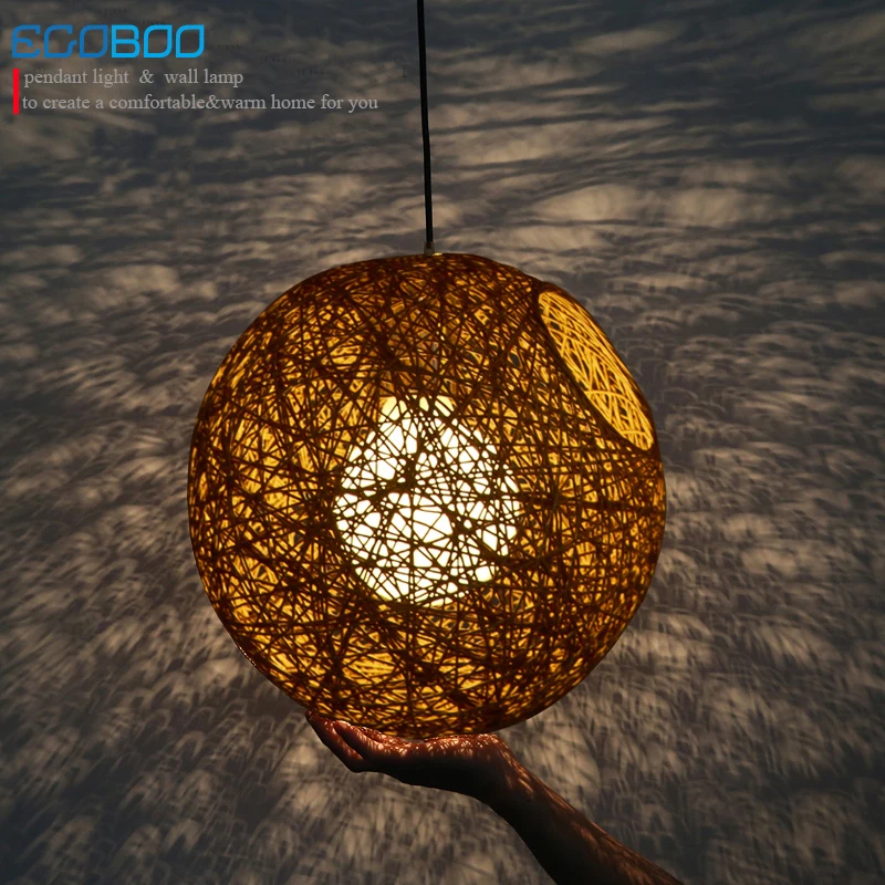 EGO Hemp ball chandelier woven rattan ball creative 