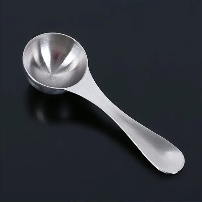 

Hot New Stainless Steel Coffee Spoon Coffee Bean Container Scoops Dessert Ice Cream Tea Measuring Spoon Kitchen Accessories