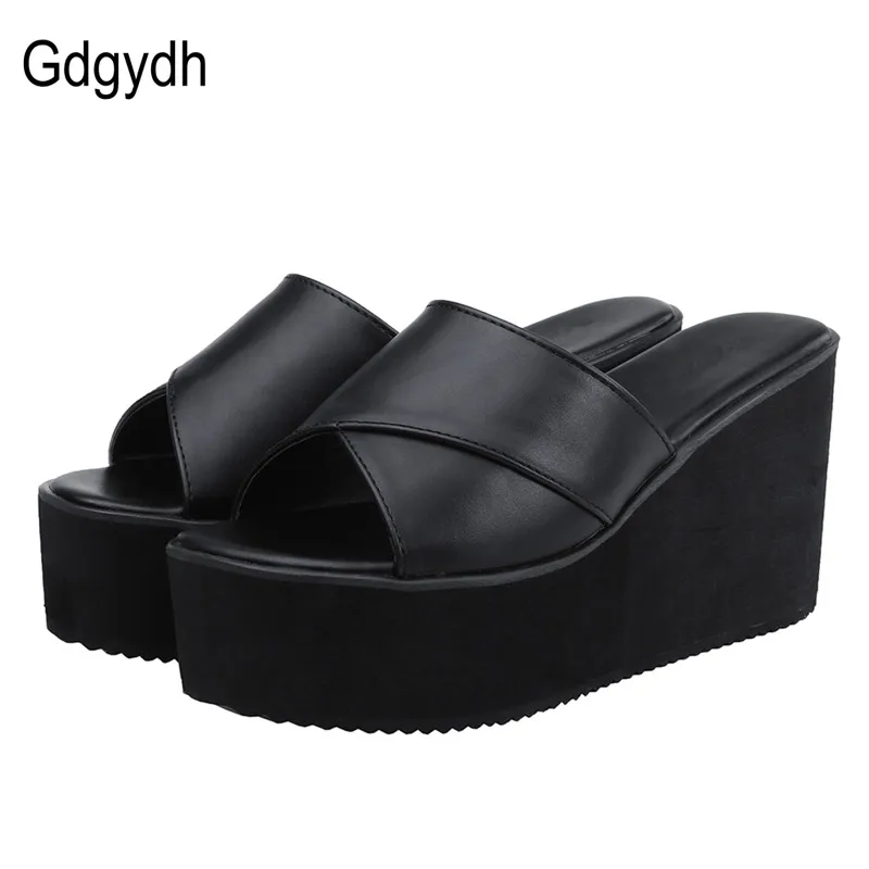 

Gdgydh Summer Slip On Women Wedges Sandals Platform High Heels Fashion Open Toe Ladies Casual Shoes Comfortable High Quality