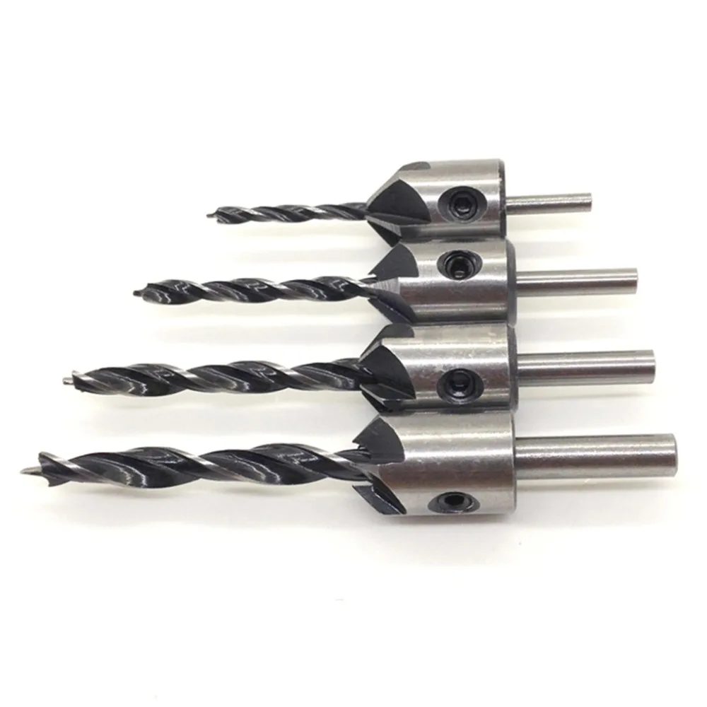 Набор зенкеров 4 шт. + 1 шестигранный хвостовик 3/4/5/6 мм|bit wood|countersink bit setcounter sink |