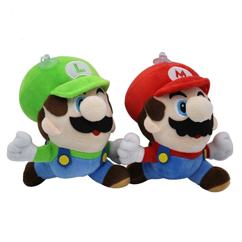 

20cm Super Mario Bros Mario & Luigi Plush Toys Doll Running Mario & Luigi Plush Soft Stuffed Animals Toys for Kids Children Gift