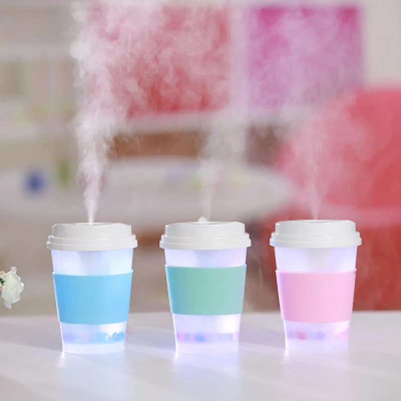 

300ML USB Port Air Humidifier Colorful Night Light Double Acting Humidifier Suitable For Most Place Mini Mute Water Diffuser