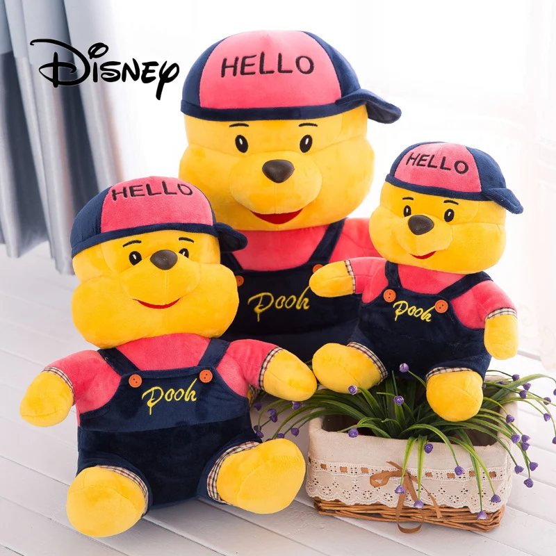 

Disney Winnie The Pooh Plush Hand Puppet Children Filled Toy Hat Strap Pooh Doll Creative Plush Toy Gift Birthday Gifts