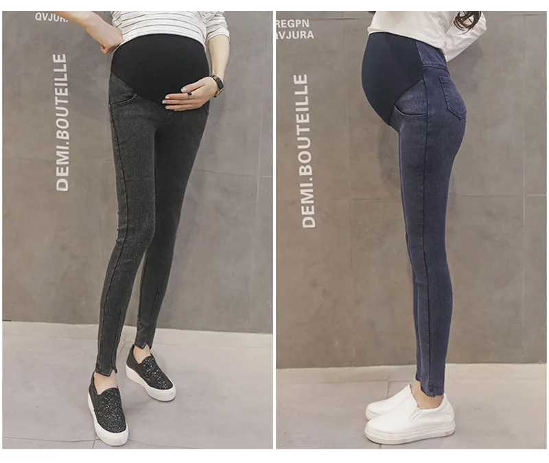 Calças para Grávida Calças de Maternidade Roupas Femininas Cintura Elástica Gravidez Abdominal Calça Jeans Stretch Leggings Roupas Maternidad 5 High Quality maternity pants