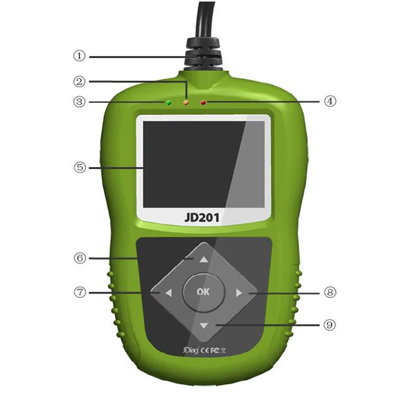 Лидер продаж JDiag JD201 считыватель кодов JDiag JD-201 сканер кода JD 201 такой же с AUTEL Al319