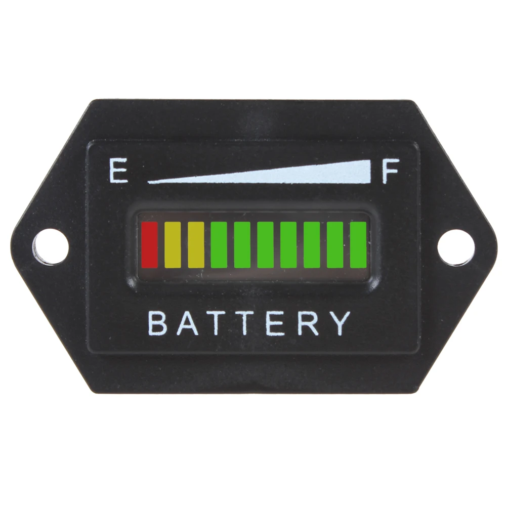 12/24V 36V 48V Прямоугольник трехцветный светодиодный Батарея индикатор заряда измеритель авто Батарея Ёмкость тестер