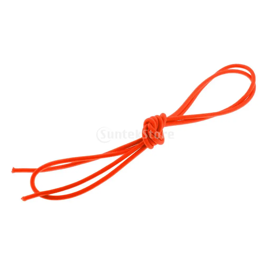 Orange 3mm 0.5-100m Strong Bungee Rope Shock Cord Tie Down Strap Trailer Boat Kayak/ Replacement Tent Folding Rod Elastic Rope