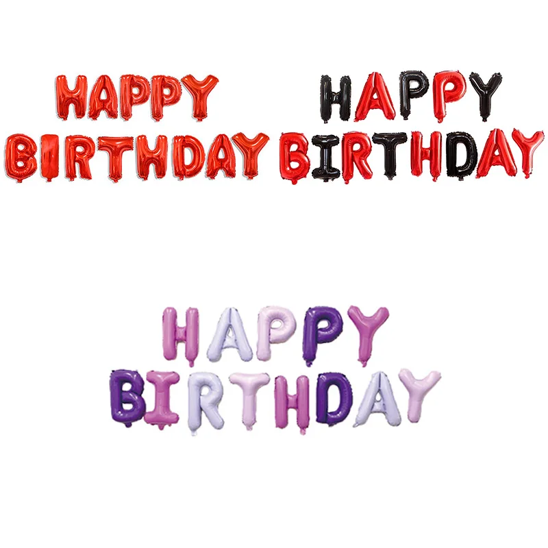 Happy Birthday 16Inch Balloons Gold Silver Pink Blue Color Letters Foil Balloon Baby Shower Birthday Party Decorations Kids