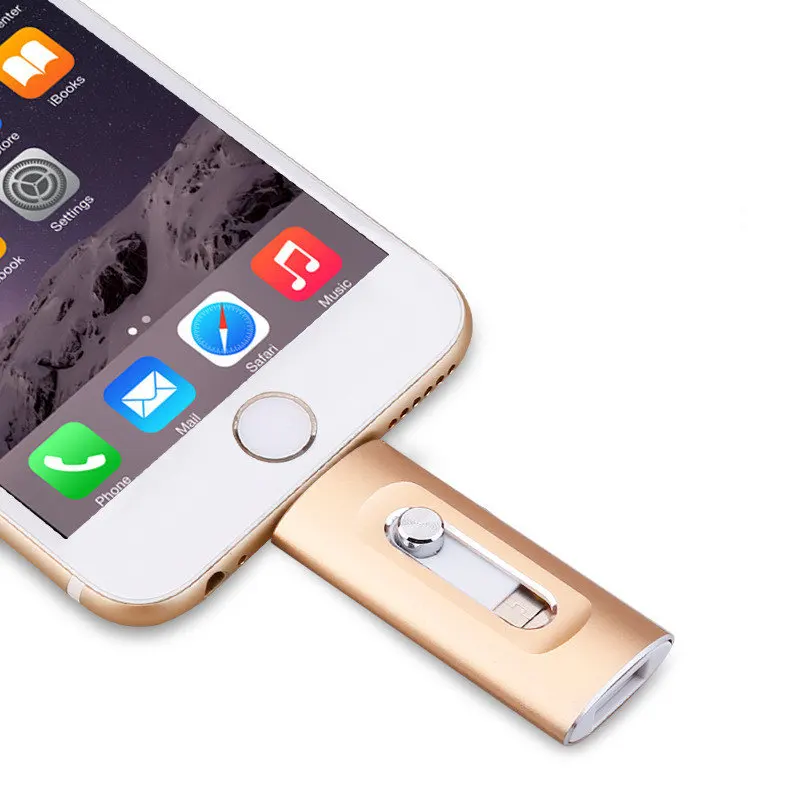 

Eaget OTG USB Flash Drive Lightning to USB Micro USB Pendrive 256GB Metal Pen Drive for iPhone iPad Flash Drive Memory Stick