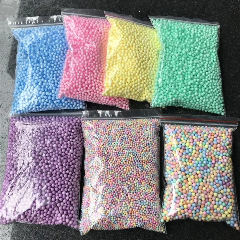 

1pack 10g Clear Bubble Balloon Foam Filler Polystyrene Styrofoam Balls Bottle DIY Snow Mud Particles Accessories Tiny Foam Beads