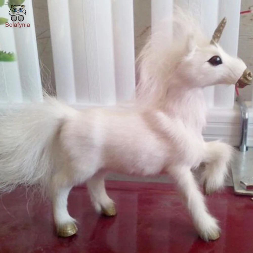 

BOLAFYNIA simulation horse children Toy Unicorn specimen decoration Baby Kids Toy for Christmas Birthday gift