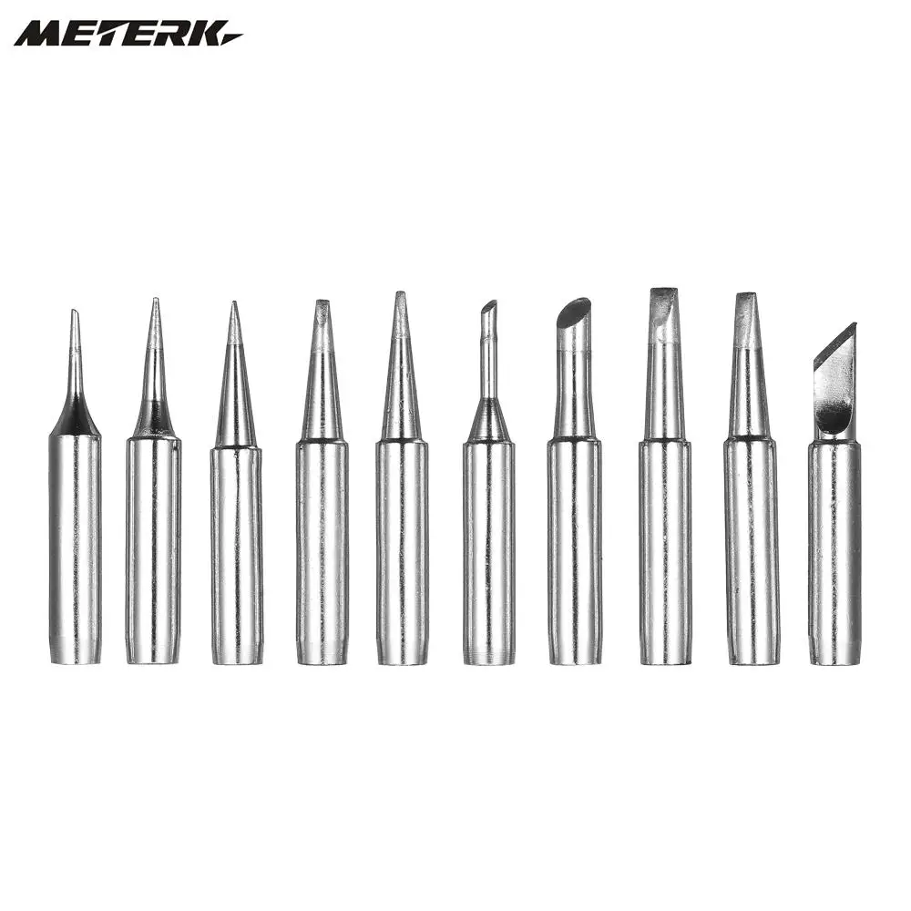 

Meterk 10PCS Soldering Iron Tips Solder Tip Lead-free Screwdriver Iron Tip 900M-T-B Soldering Rework Station Tool Kit