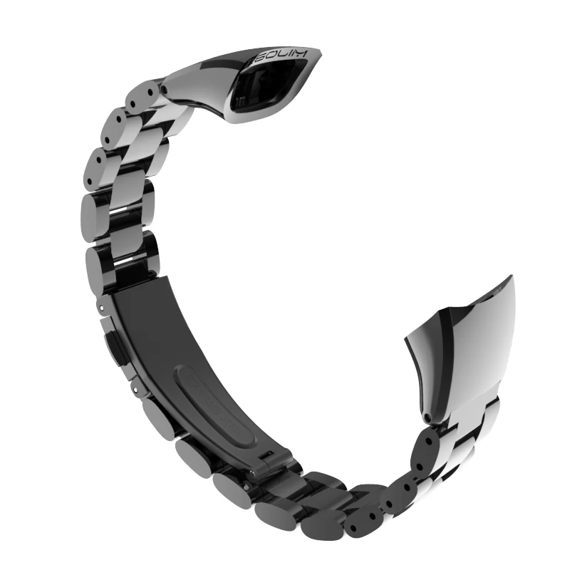 Металлический ремешок Mijobs для huawei Honor Band 4, браслет для Honor Band 4, аксессуары для браслетов, Смарт-часы, ремешок, браслет - Цвет: Black