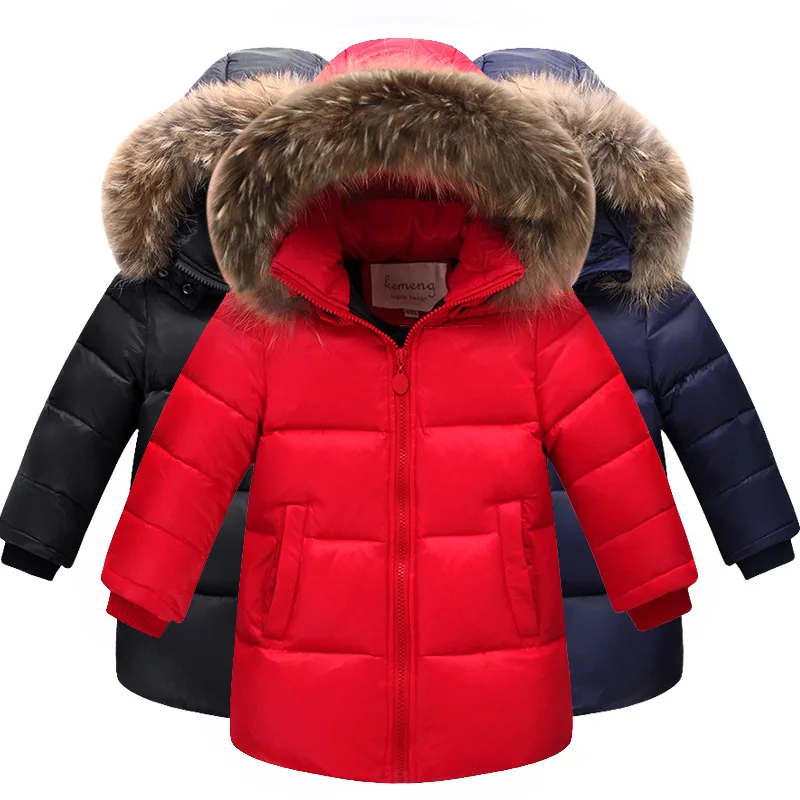 Children Duck Down Winter Warm Jacket With Fur Baby Boy Girl Solid Overcoat Hooded Winter Jacket Kid Clothing Fashion Down Coat цена Children Duck Down Winter Warm Jacket With Fur Baby Boy Girl Solid Overcoat Hooded Winter Jacket Kid Clothing Fashion Down Coat цены онлайн
