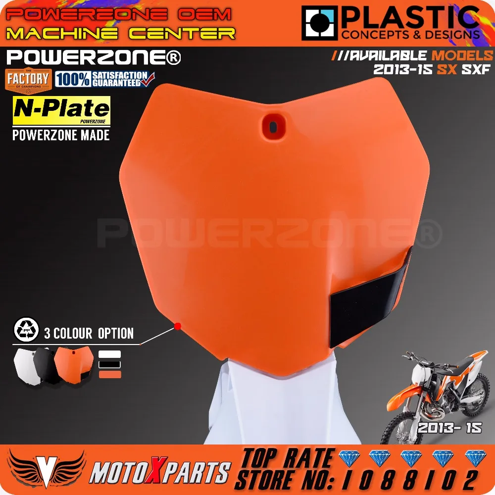 Передняя табличка с номером POWERZONE для KTM 2013 15 SX SXF XCF 125 250 350 450 EXC 530 XCW Кроссовый