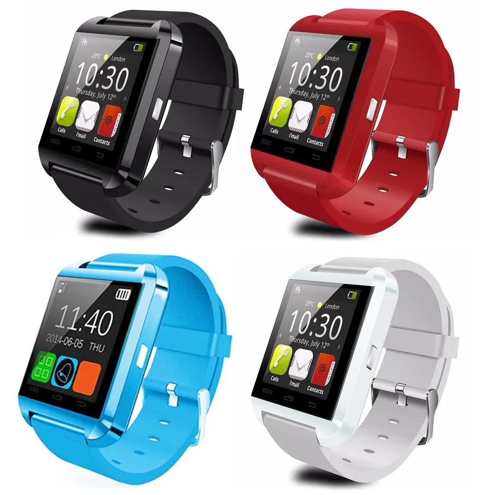

U8 Bluetooth Smart Sports Watch Altimeter Wristband Bracelet Player Remote Control Camera Card For Android Kids Children Gifts