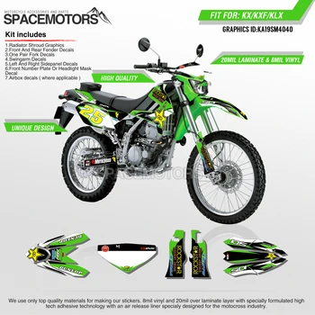 

MotoSpace Customized Team Graphics Backgrounds Decals 3M Custom Stickers For KAWASAKI KLX250 2005 2006 2007 2008 2009-2019 040