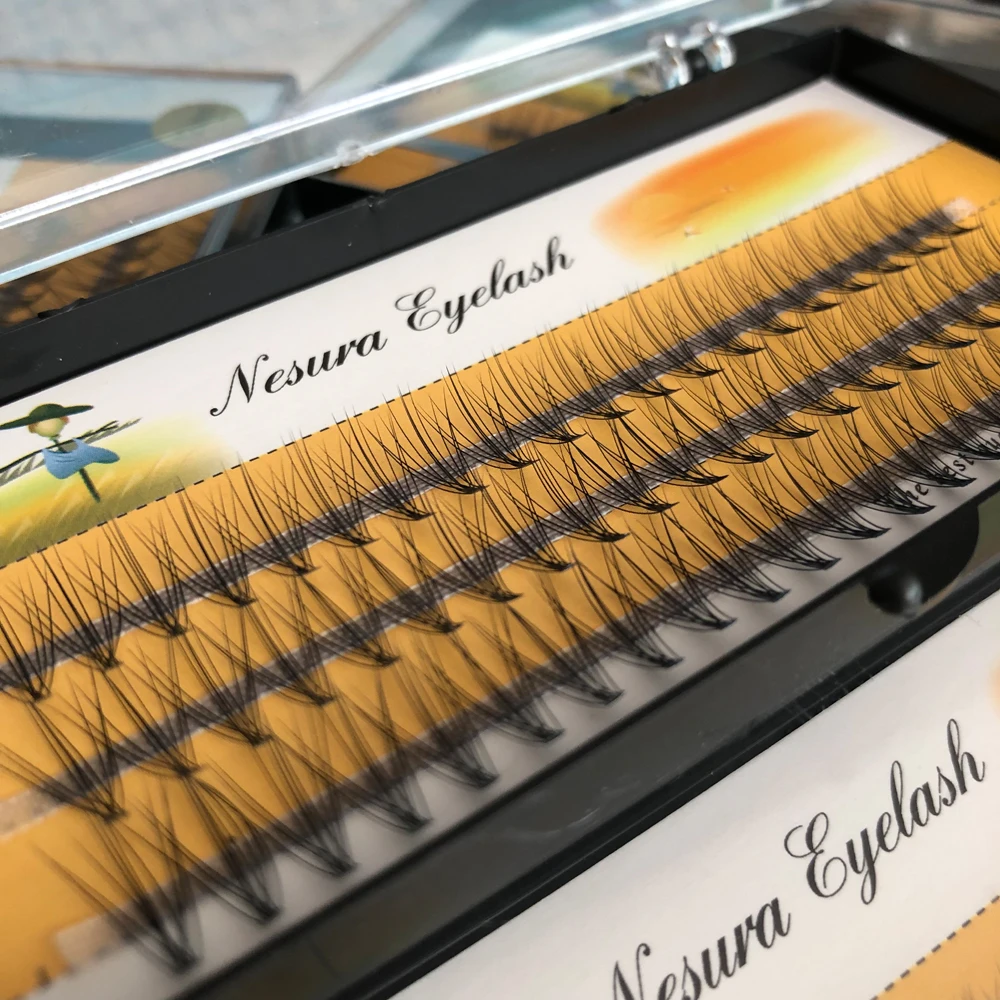 

1box [C 0.10mm 10D] False Eyelashes Faux Mink Eyelashes Extensions 60 bundles Strip Eyelashes Individual Lashes Natural Style