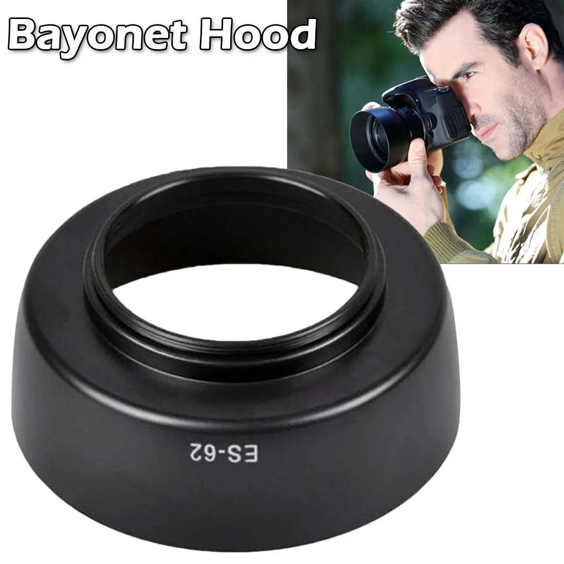Professional ES 62 II ES-62 II Bayonet Dedicated Lens Hood for Canon EOS EF 50mm f/1.8 II Lens ES-62II Camera Accessories Professional ES 62 II ES-62 II Bayonet Dedicated Lens Hood for Canon EOS EF 50mm f/1.8 II Lens ES-62II Camera Accessories