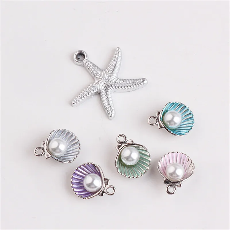 CY13233 Beach Sea pendants 15PCS Antique silver Starfish charms