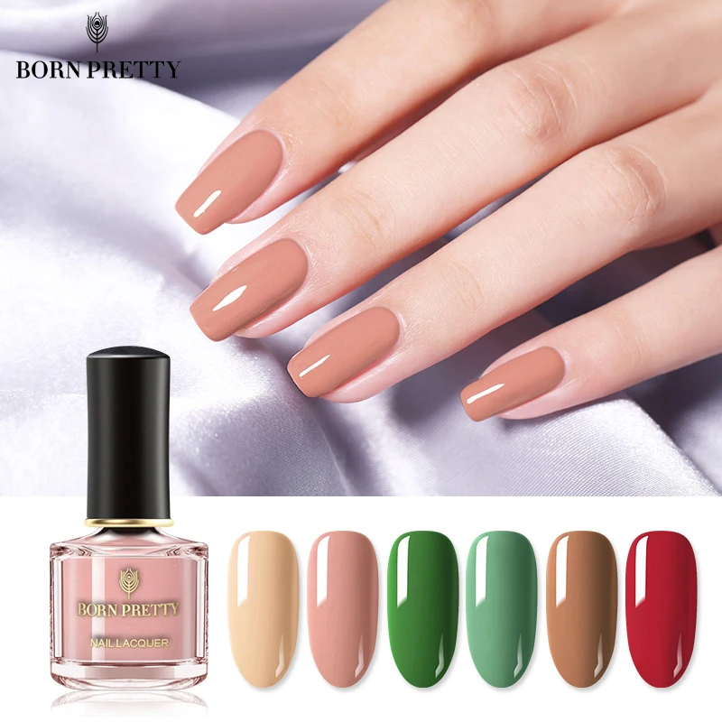 Цветной лак для ногтей BORN PRETTY 6 мл на масляной основе зеленый красный