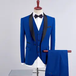 Деловые костюмы для мужчин бизнес Банкетный мужской костюм многоцветный опционально Slim Fit Мужские свадебные костюмы 2019