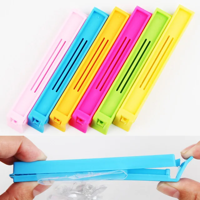 6pcs Pack Hot Home Food Close Clip Seal Bags Storage Sealing 6pcs Pack Hot Home Food Close Clip Seal Bags Storage Sealing Rods Sealer Clips