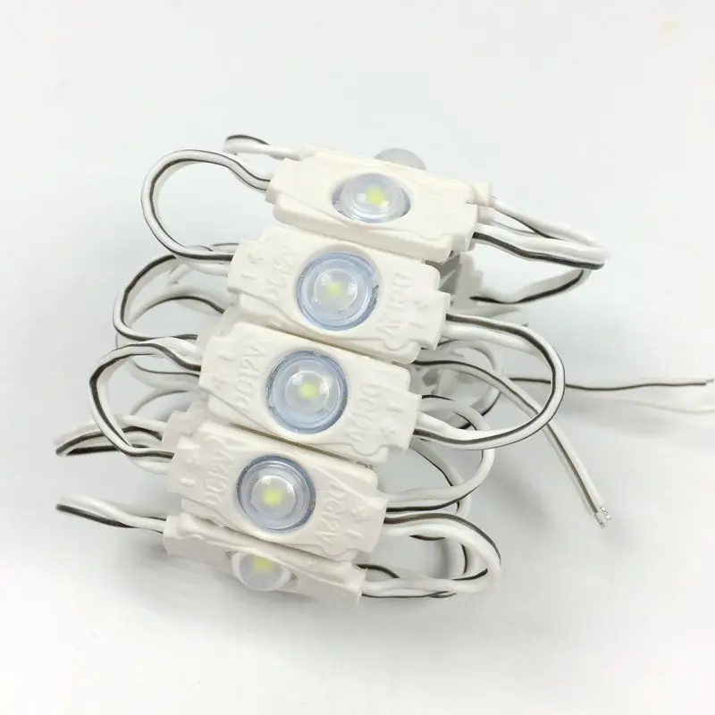 

100pcs 0.5W high power slim Mini led module side light led lamp 1 led injection modules wit lens super bright outside backlight